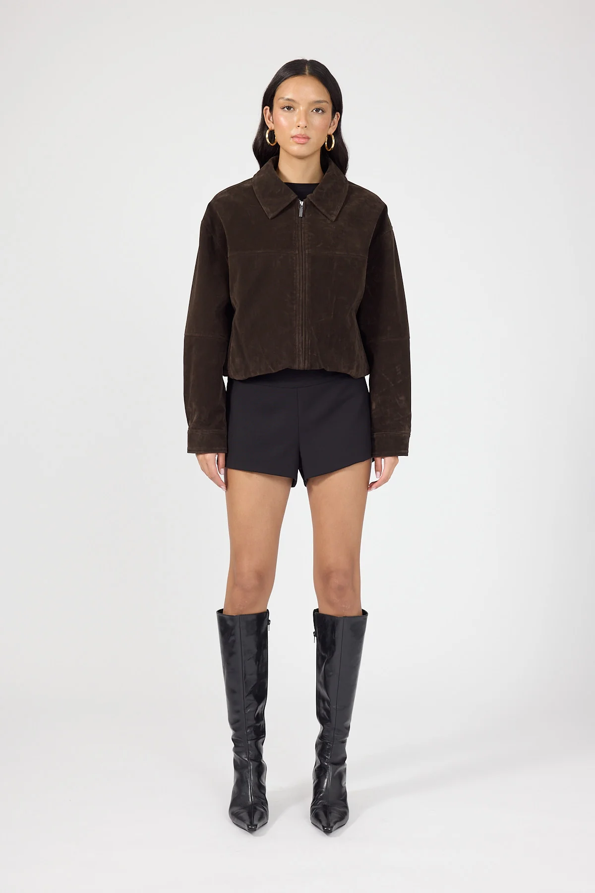 Perfect Stranger Skyler Mid Rise Shorts Black