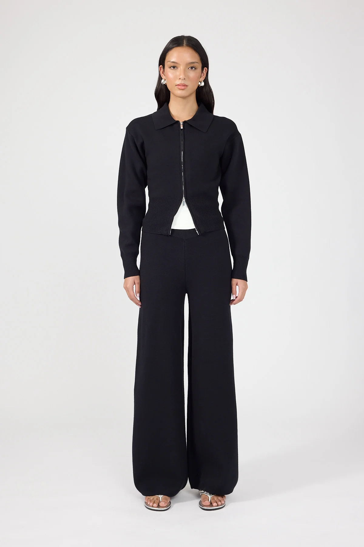Perfect Stranger Sloane Knit Pants Black