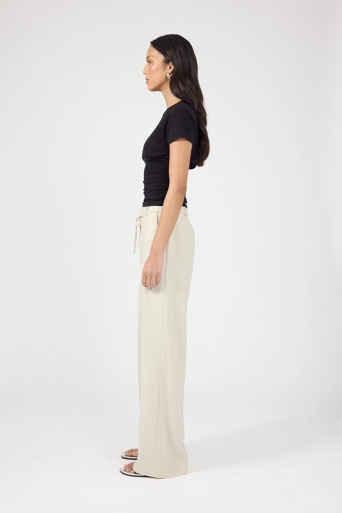 Perfect Stranger Sol Mid Rise Pant Beige - Image 3