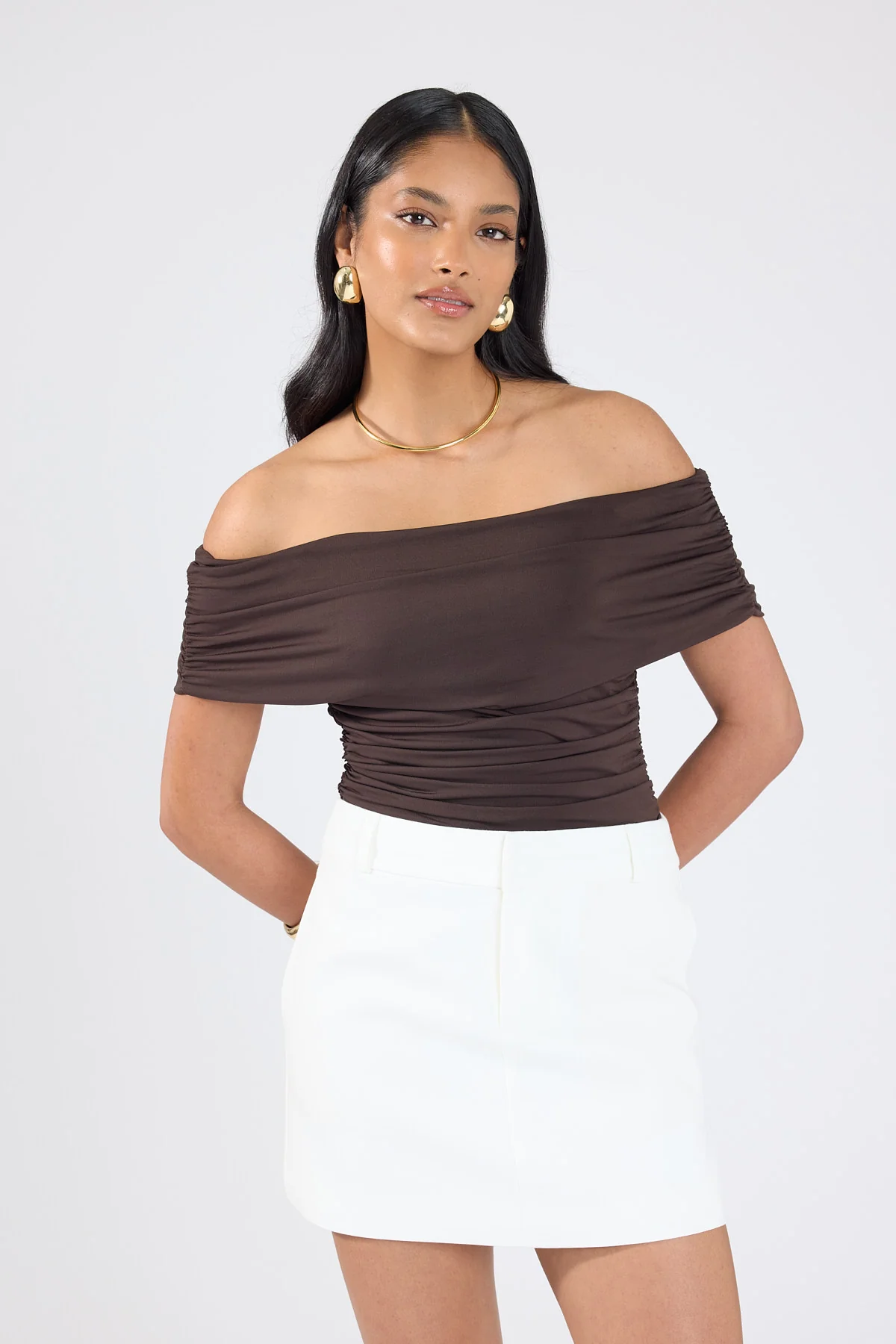 Perfect Stranger Sova High Waist Mini Skirt White - Image 10