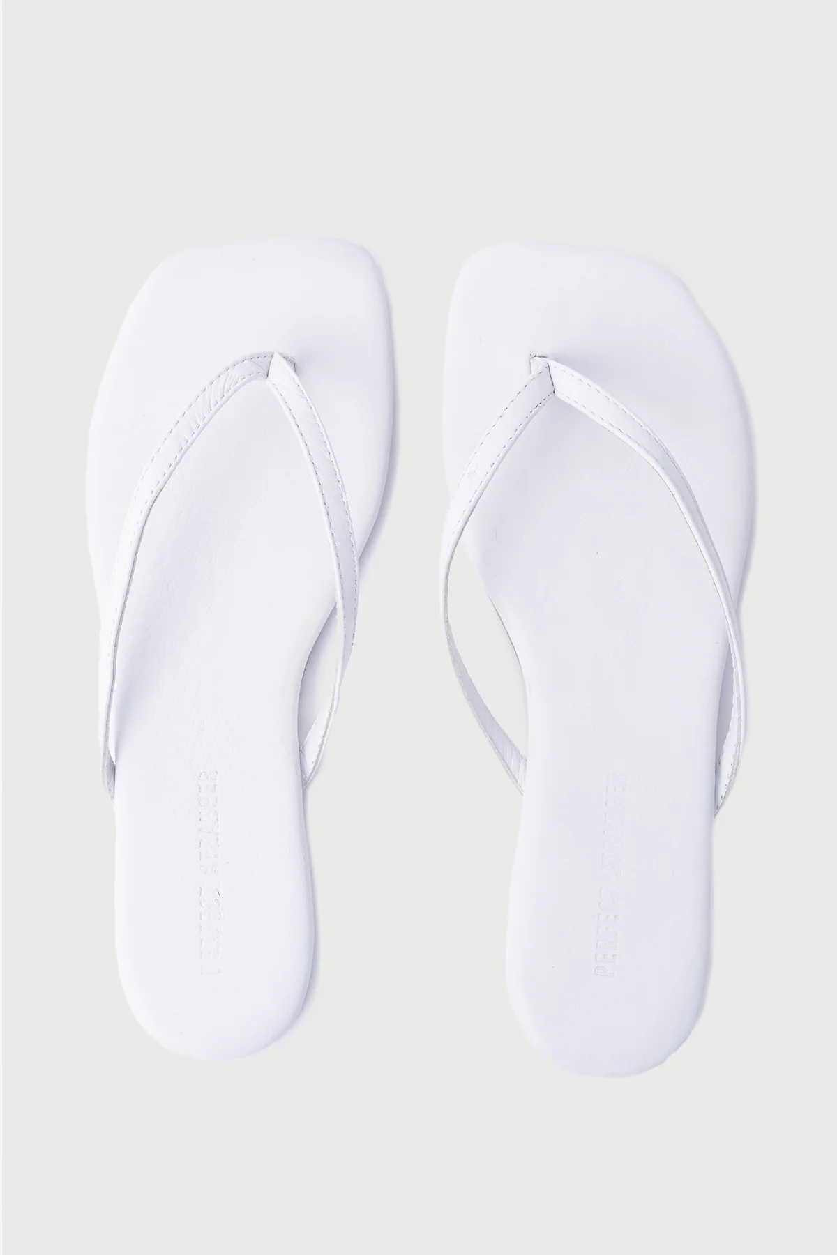 Perfect Stranger Square Toe Leather Thong White White - Image 2
