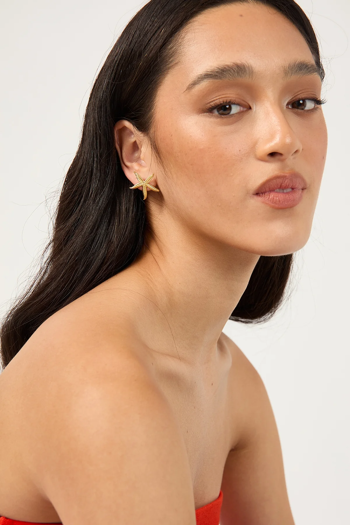 Perfect Stranger Starfish Stud Earring 18k Gold Plated Gold - Image 3