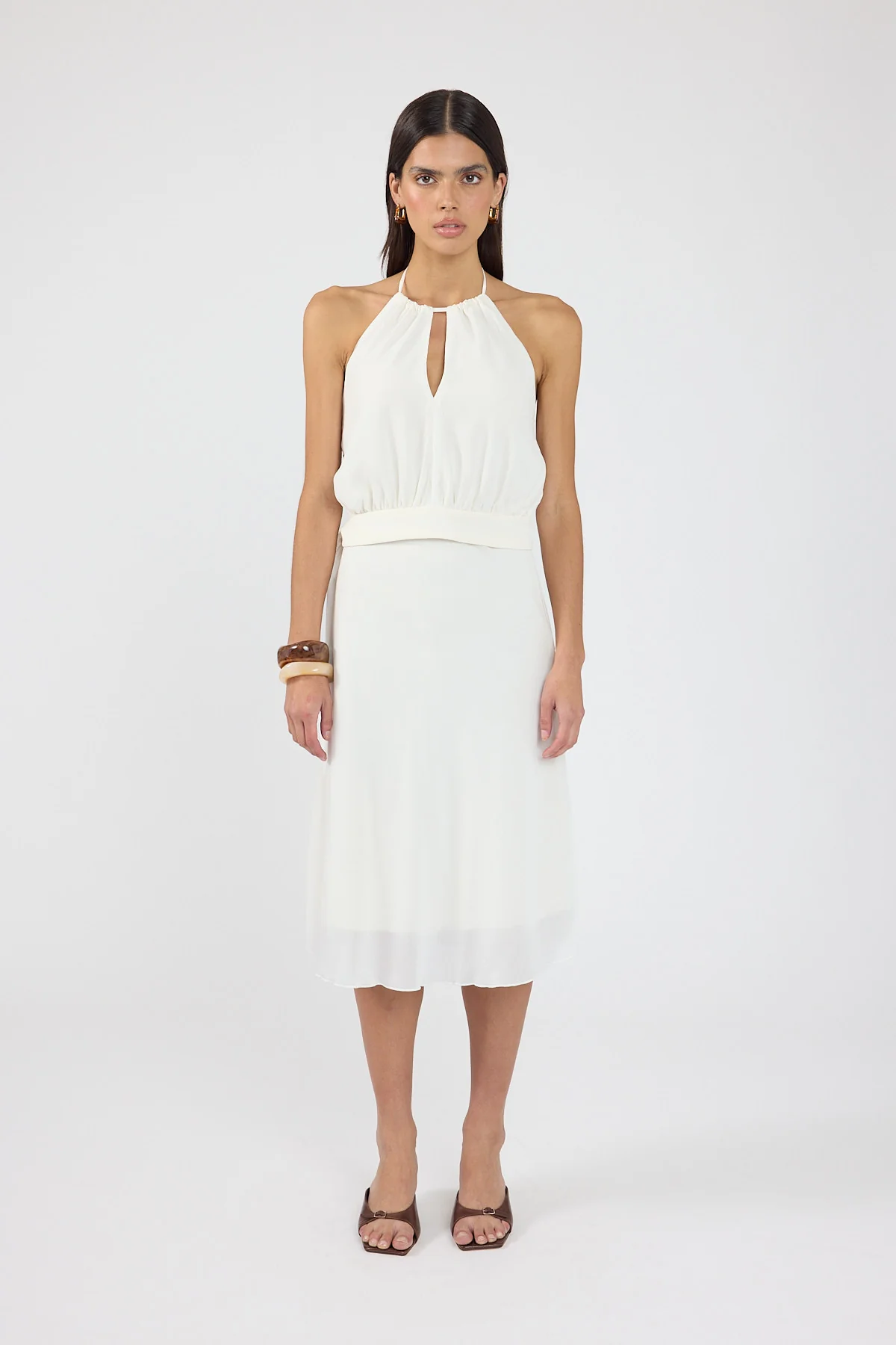 Perfect Stranger Stella Halter Top Off White