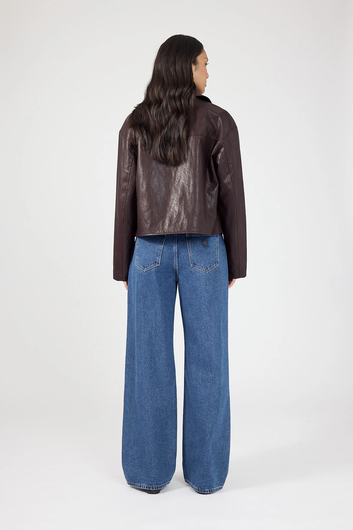 Perfect Stranger Sterling Faux Leather Jacket Plum - Image 3