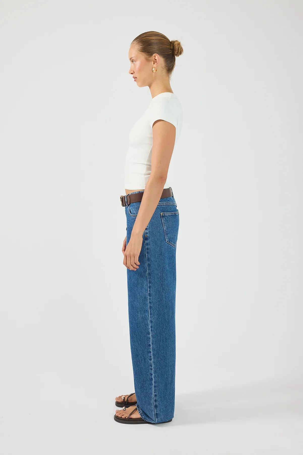 Perfect Stranger Streamline Cap Sleeve T-shirt Off White - Image 2