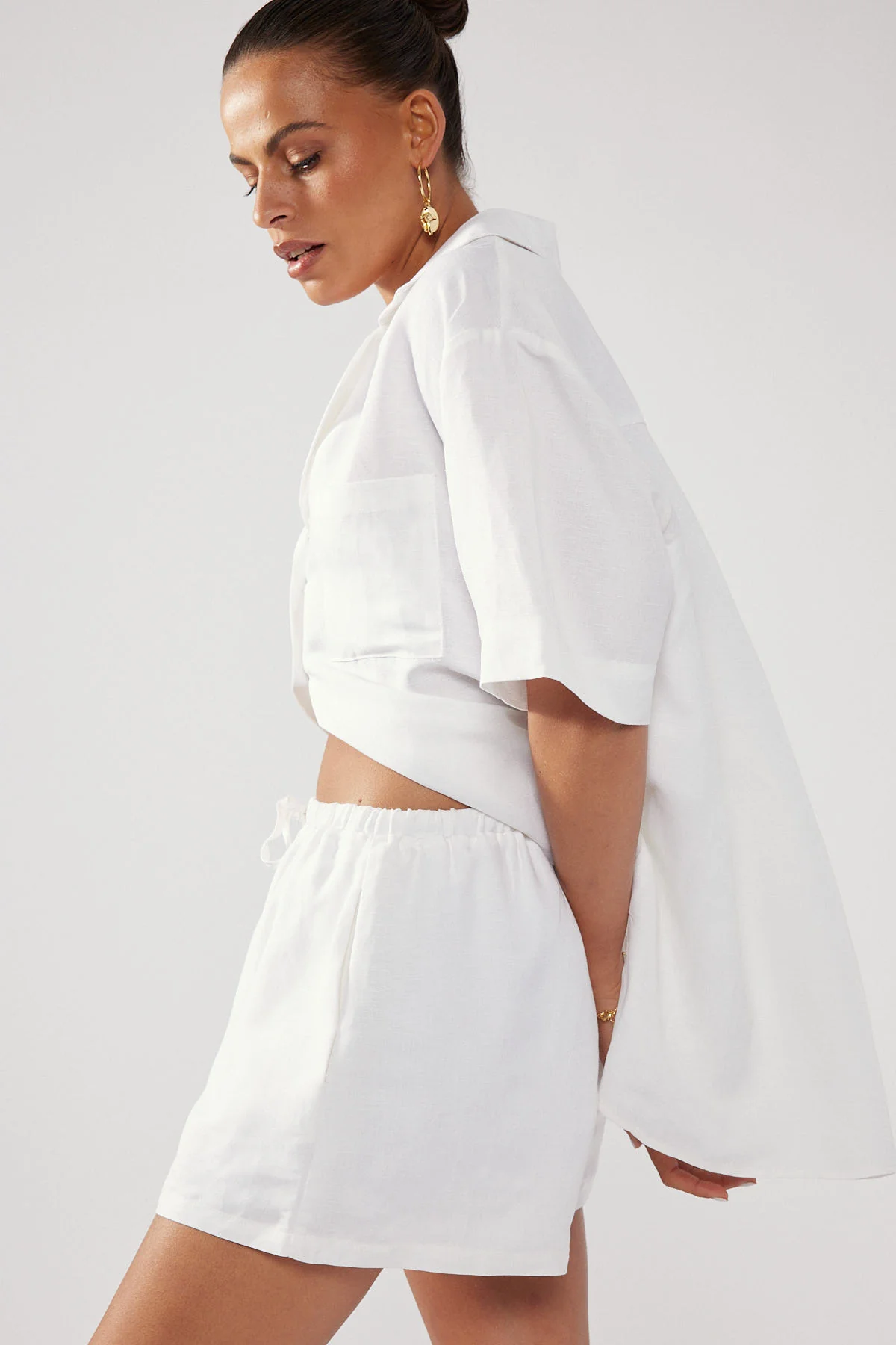 Perfect Stranger Summer Time Beach Short White - Image 3