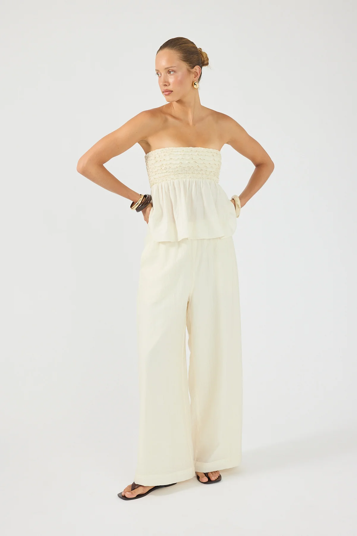 Perfect Stranger Sylvie High Rise Pants Cream - Image 10
