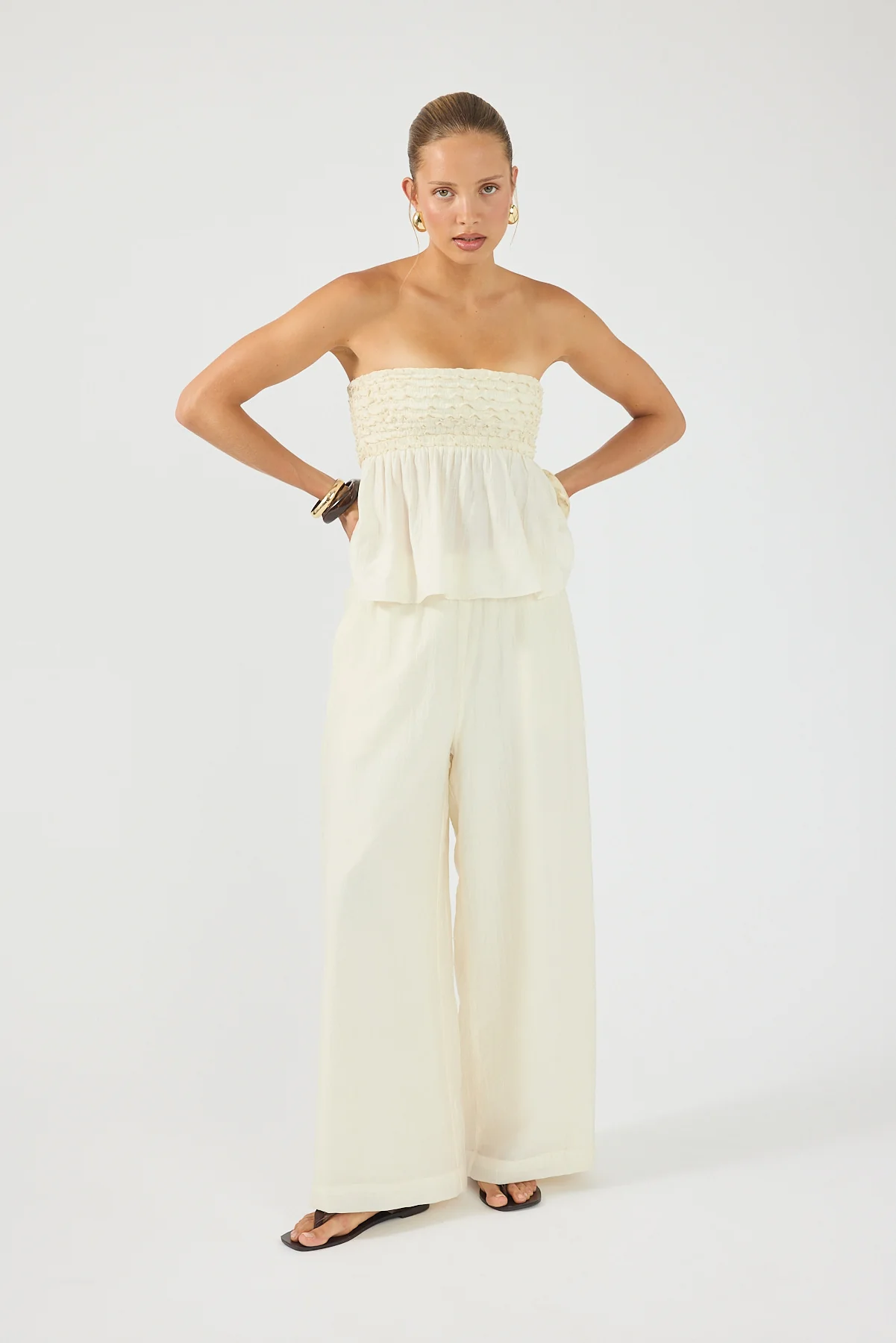 Perfect Stranger Sylvie High Rise Pants Cream - Image 9