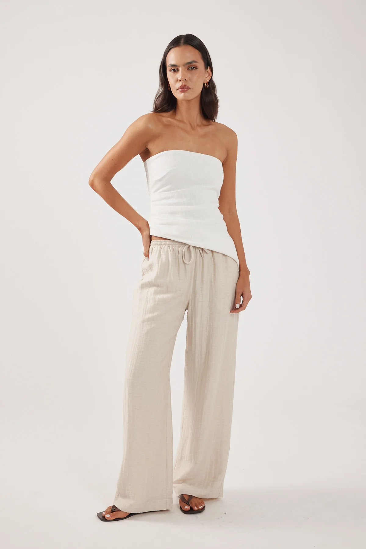 Perfect Stranger Tabby Mid Rise Pant Oat - Image 5