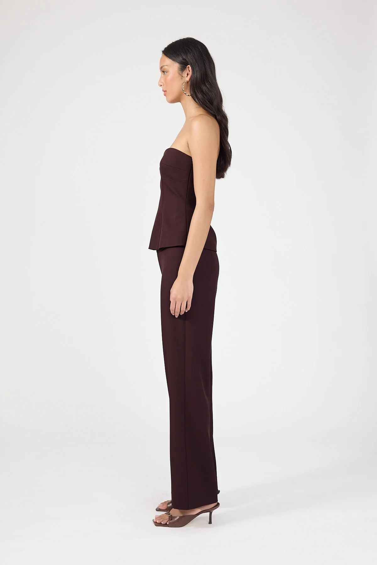 Perfect Stranger Tala Mid Rise Petite Pant Burgundy - Image 2