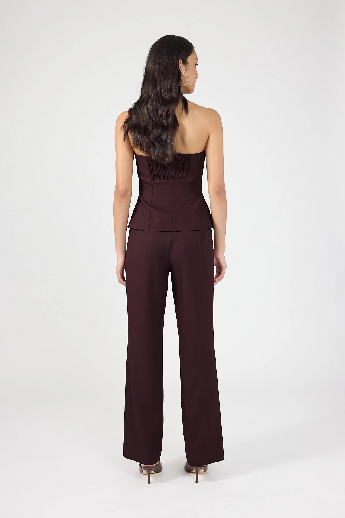 Perfect Stranger Tala Mid Rise Petite Pant Burgundy - Image 3
