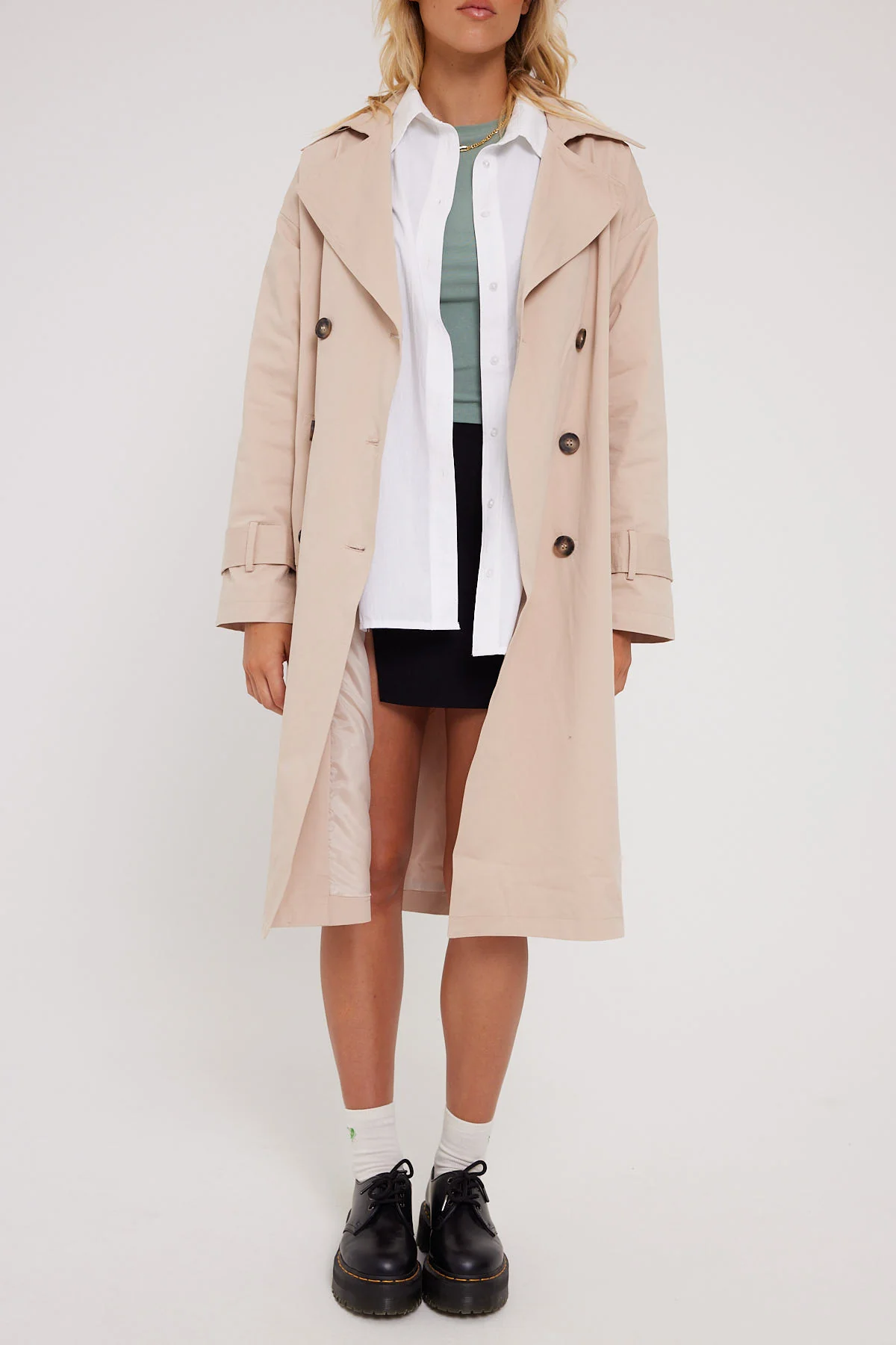 Perfect Stranger Tina Trench Coat Nude - Image 11