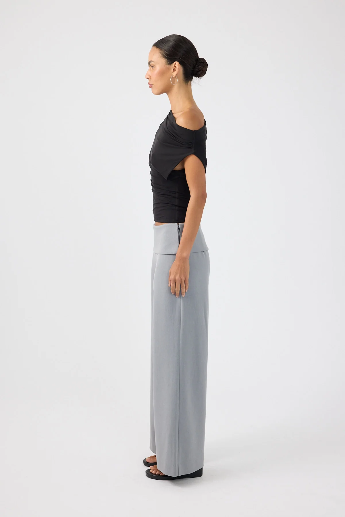 Perfect Stranger Vaila Fold Over Pant Grey - Image 7