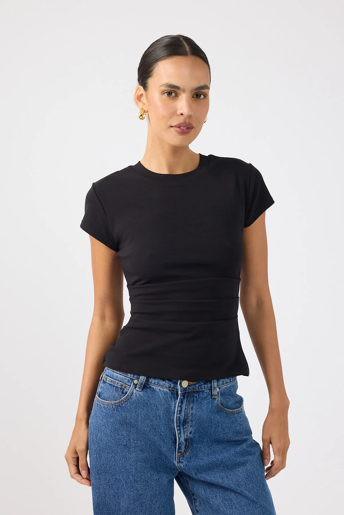 Perfect Stranger Valery Fitted T-Shirt Black - Image 2