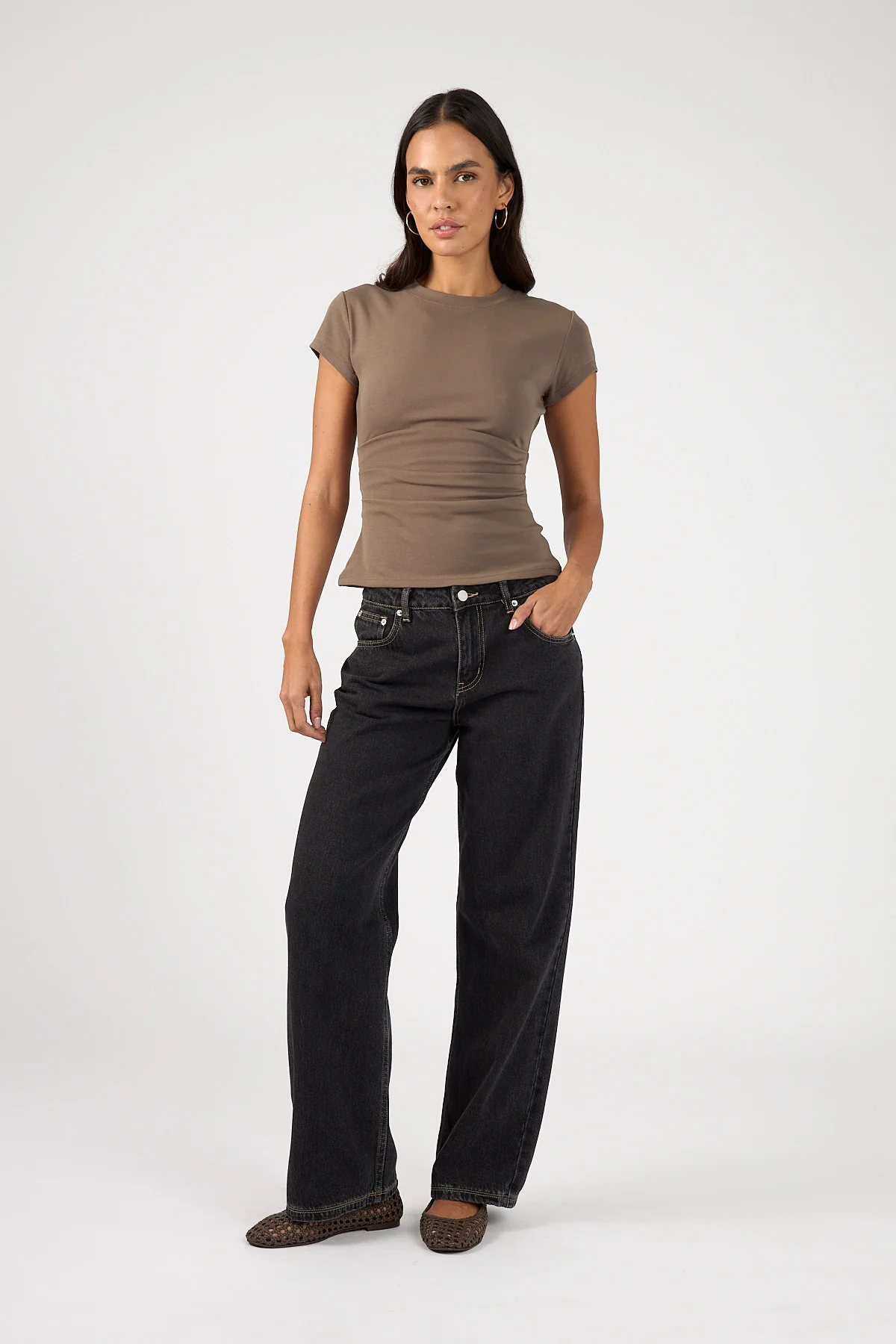 Perfect Stranger Valery Fitted T-Shirt Taupe