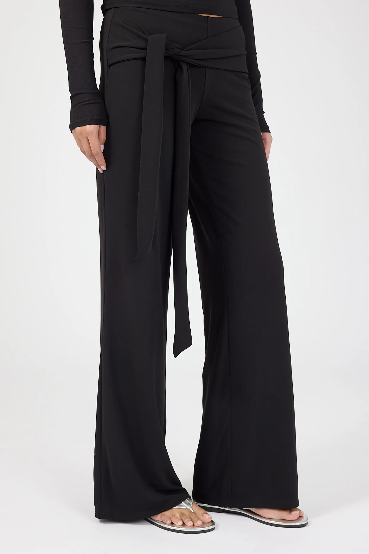 Perfect Stranger Vienna Front Tie Pants Black - Image 10