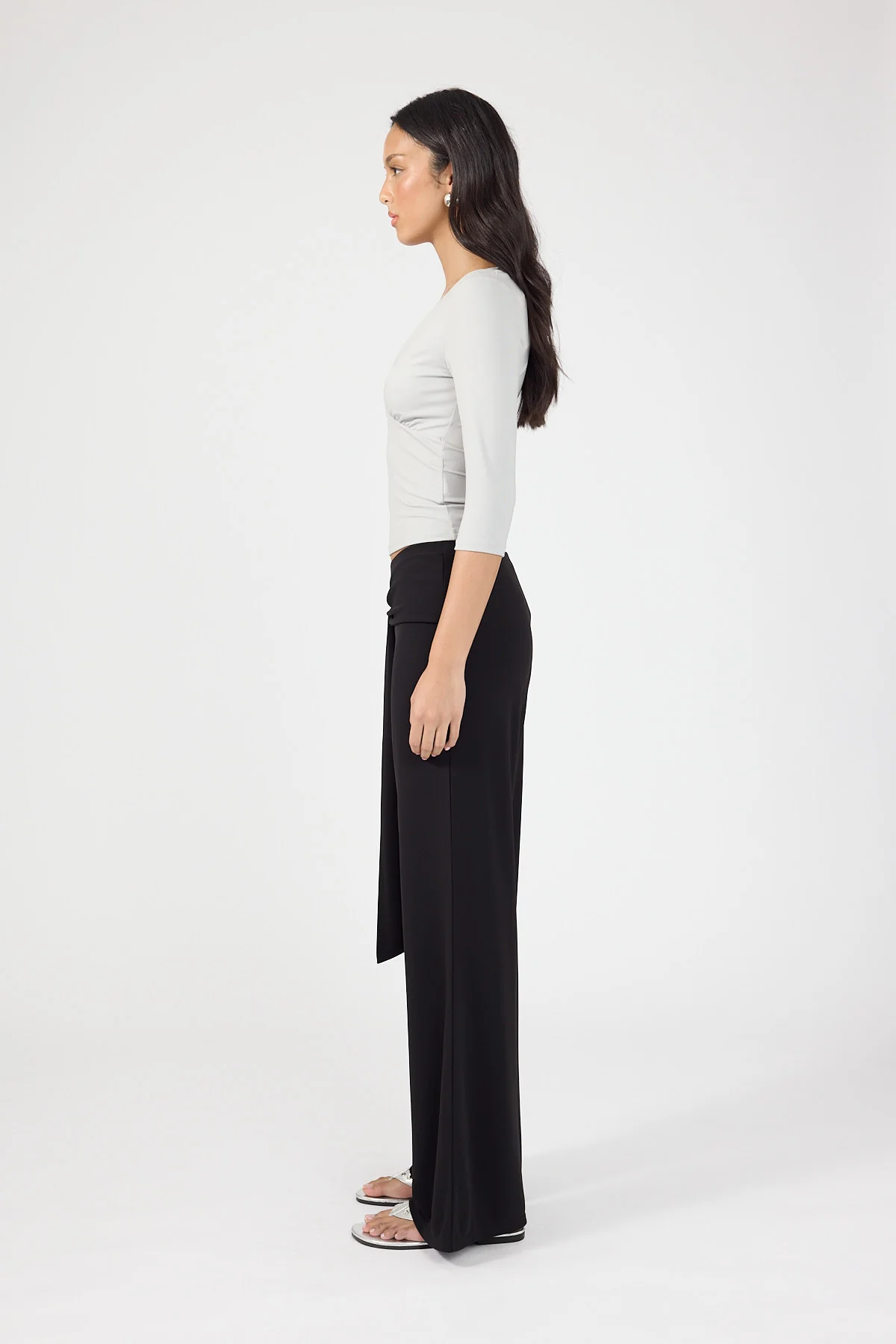 Perfect Stranger Vienna Front Tie Pants Black - Image 2