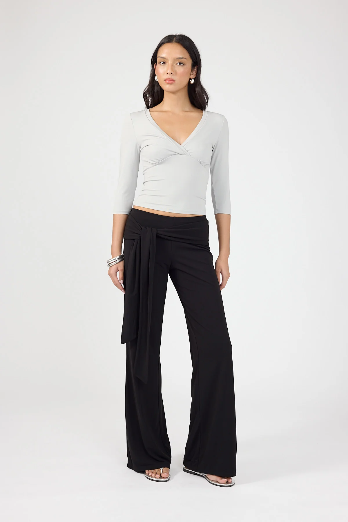 Perfect Stranger Vienna Front Tie Pants Black - Image 4