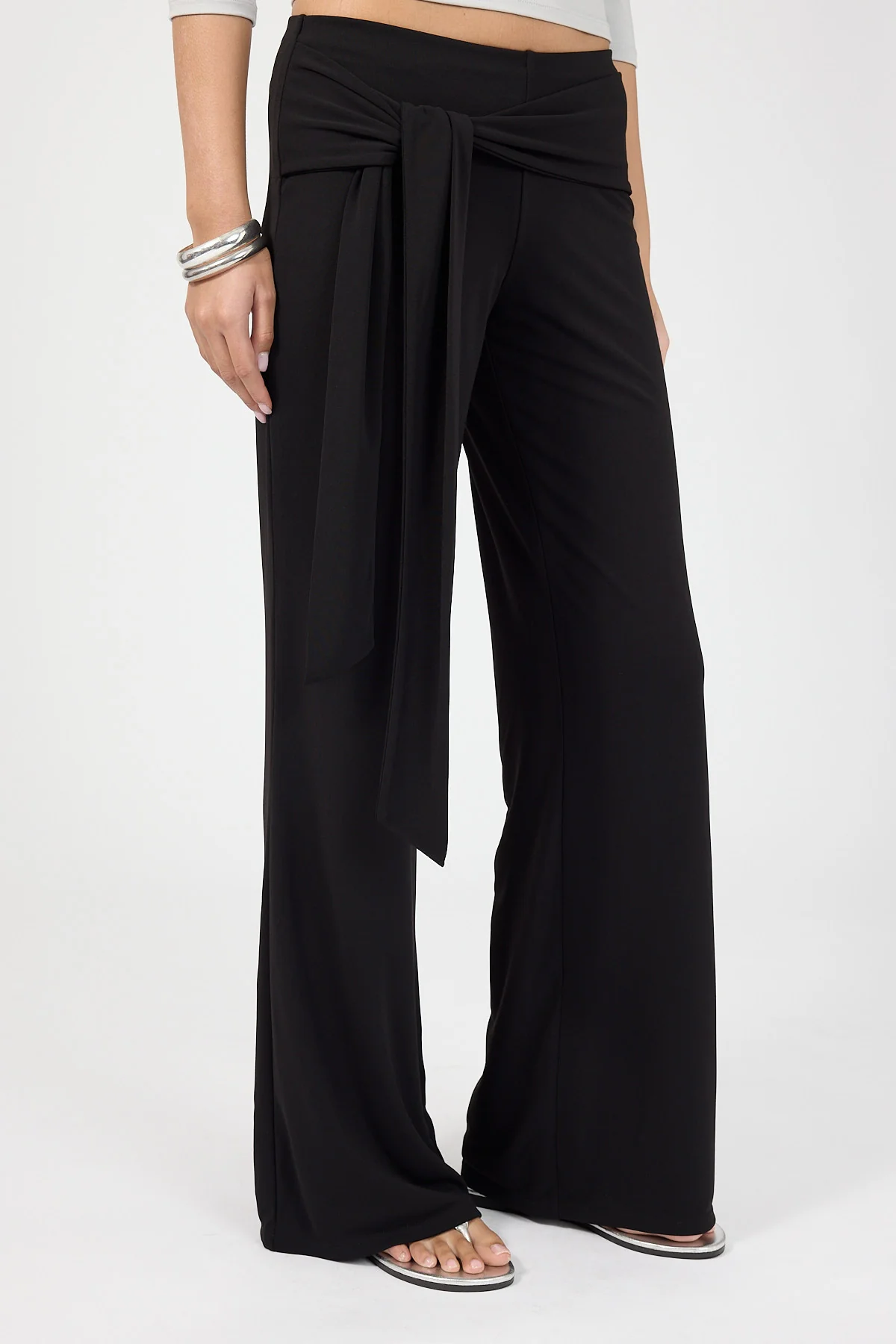 Perfect Stranger Vienna Front Tie Pants Black - Image 5