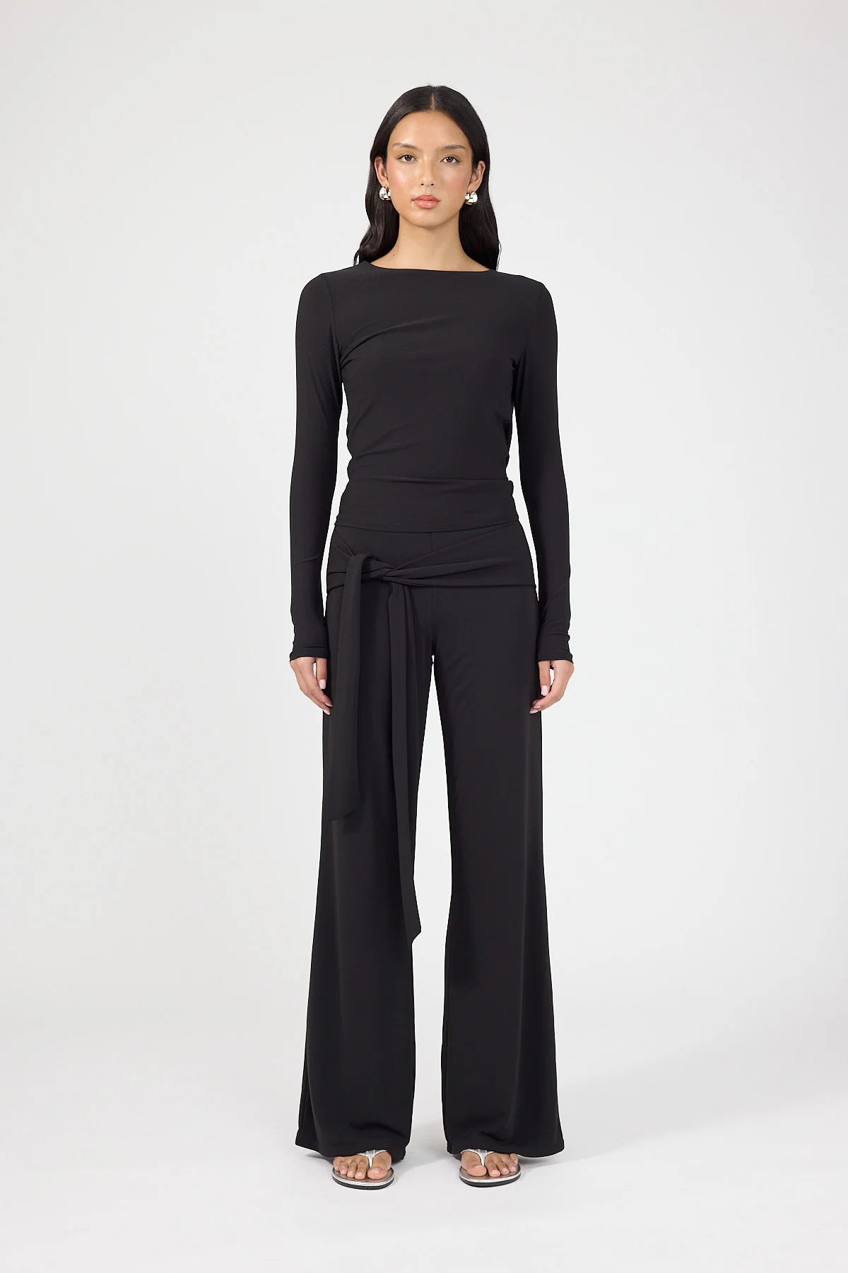 Perfect Stranger Vienna Front Tie Pants Black - Image 6