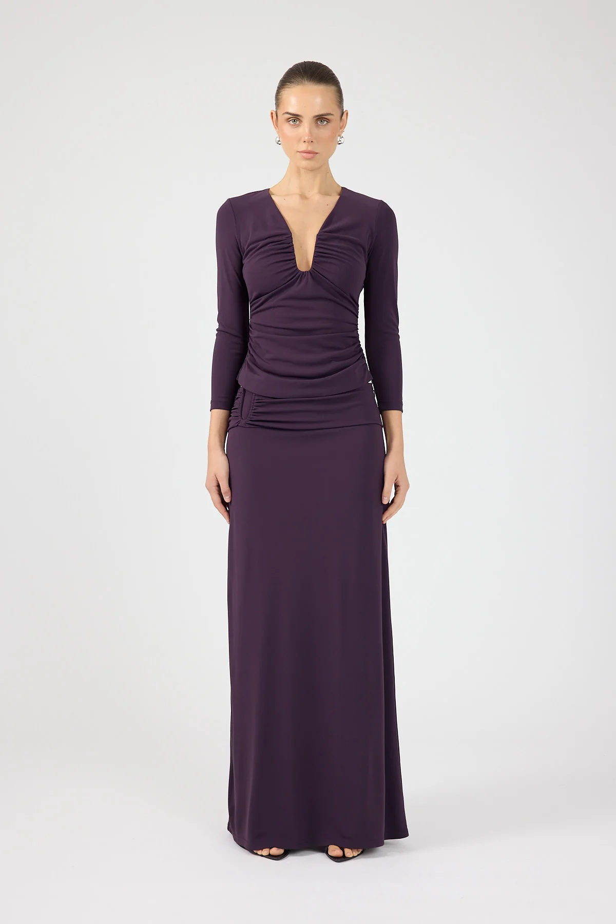 Perfect Stranger Vienna Long Sleeve Top Purple - Image 2
