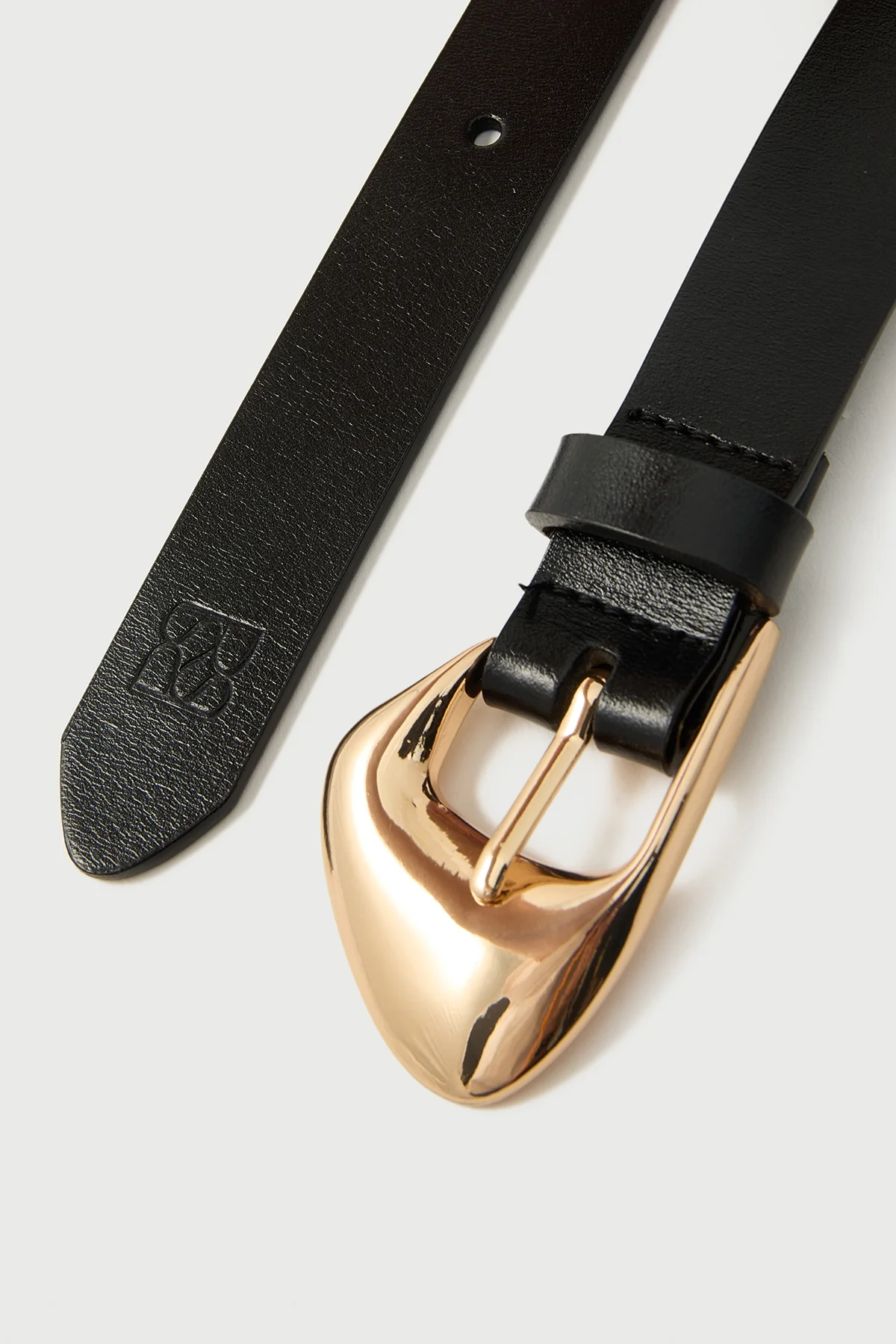 Perfect Stranger Westy Leather Belt Black/ Gold - Image 4