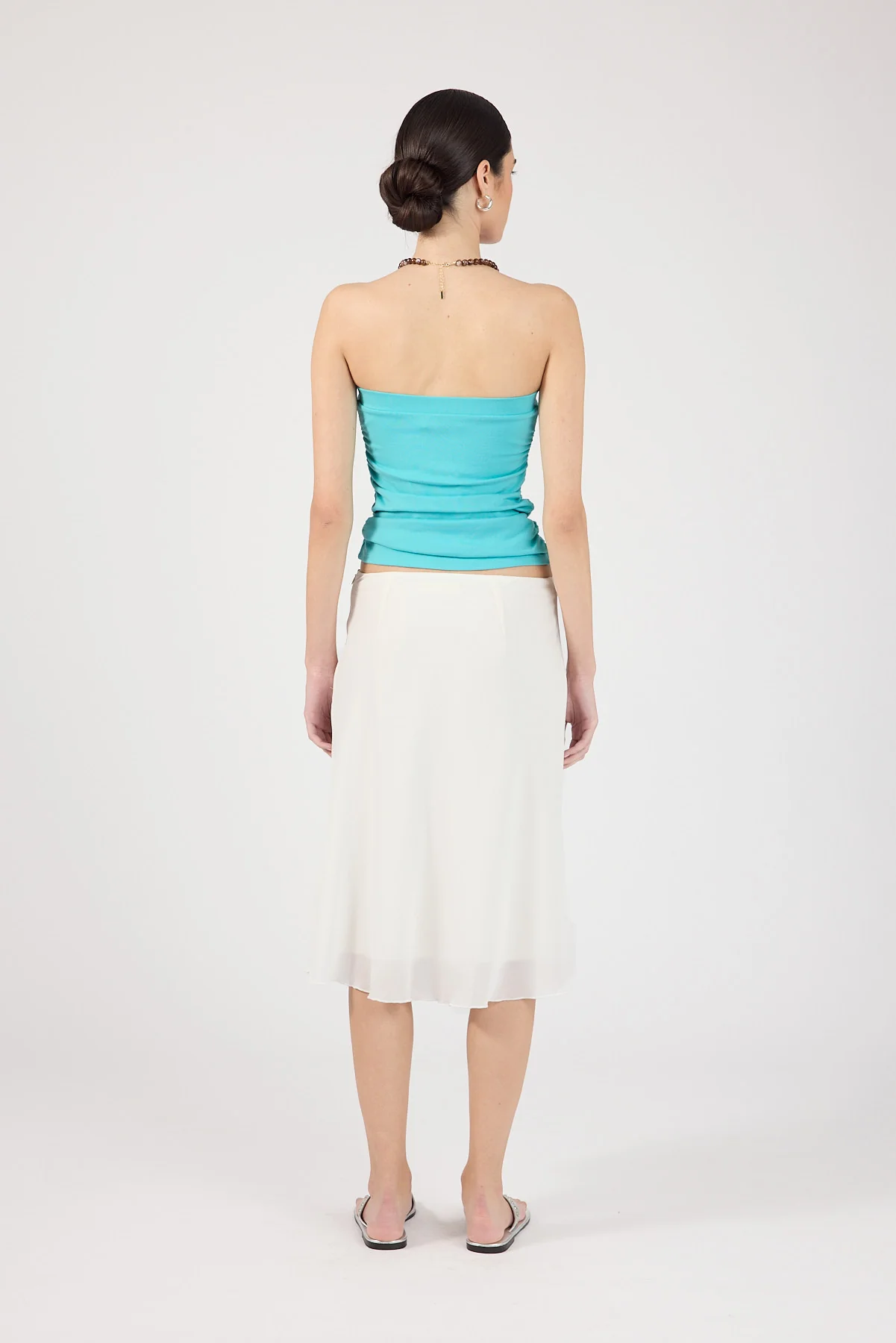 Perfect Stranger Zadie Strapless Tube Top Turquoise - Image 3