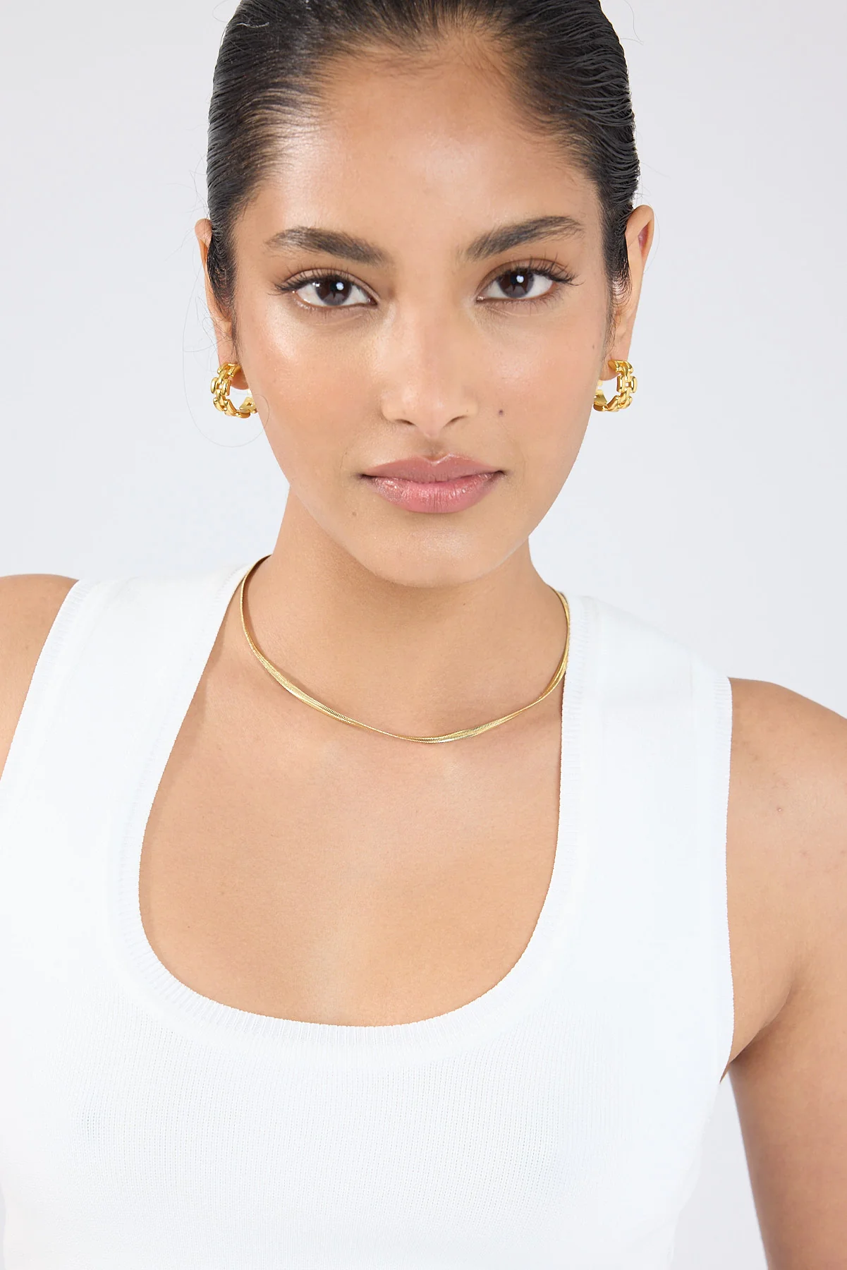 Perfect Stranger Zane Snake Chain Necklace 18K Gold Plated - Image 3