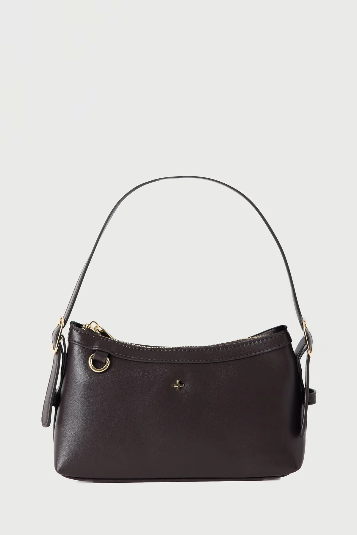 Peta + Jain AVRIL MINI SHOULDER BAG CHOC SMOOTH