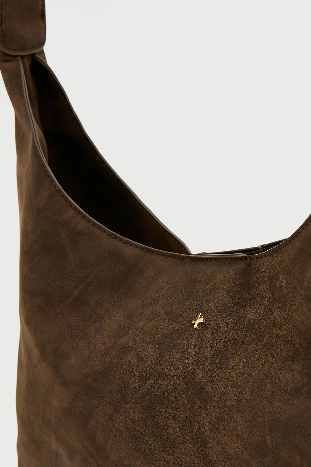 Peta + Jain Jami Tote Bag Choc Suede PU - Image 3