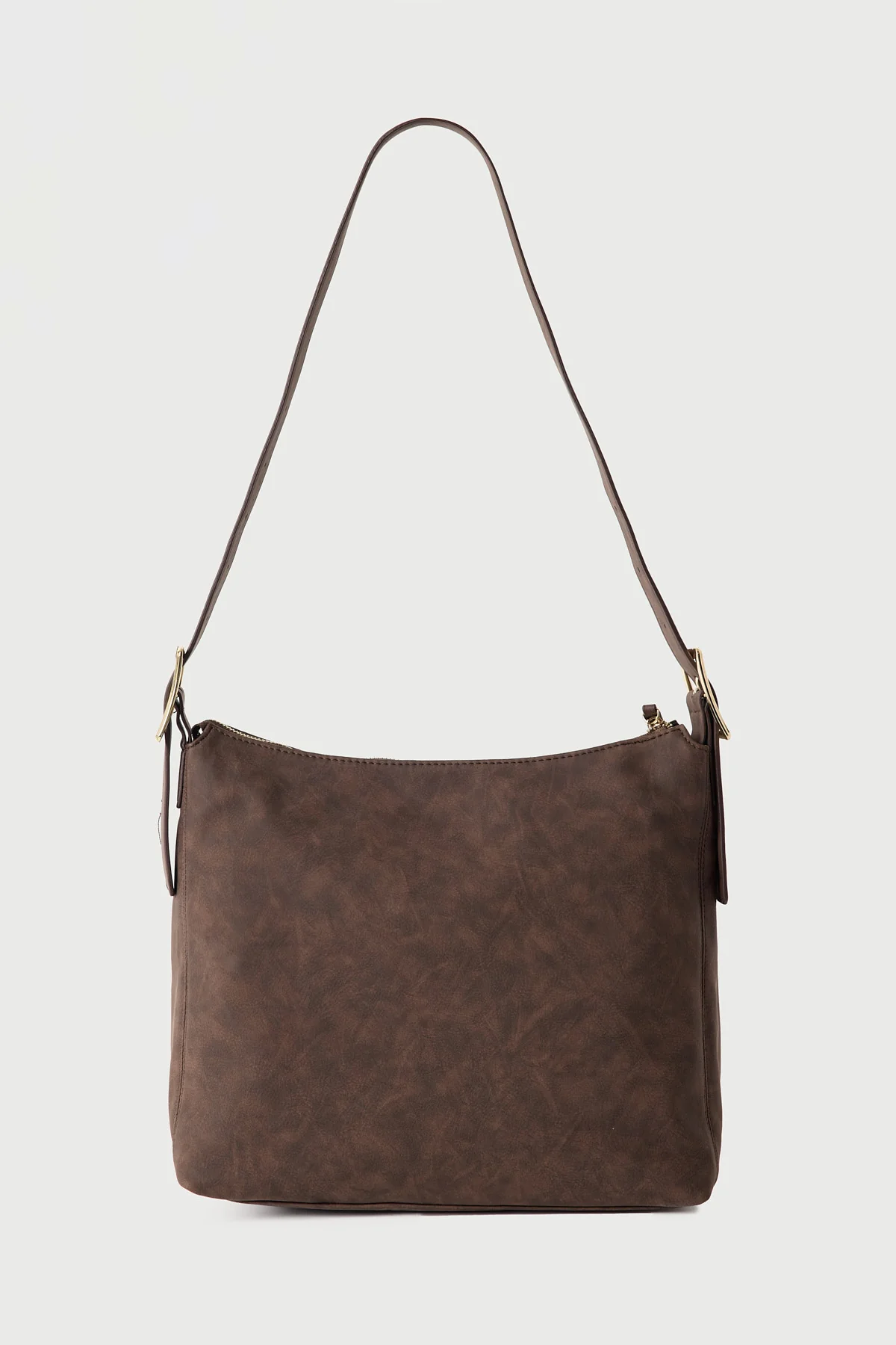 Peta + Jain Lucia Slouch Bucket Bag CHOC SUEDE - Image 4