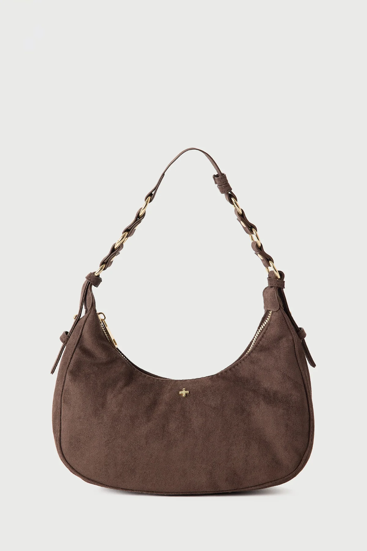 Peta + Jain Mamba Multi Ring Shoulder Bag CHOC SUEDE