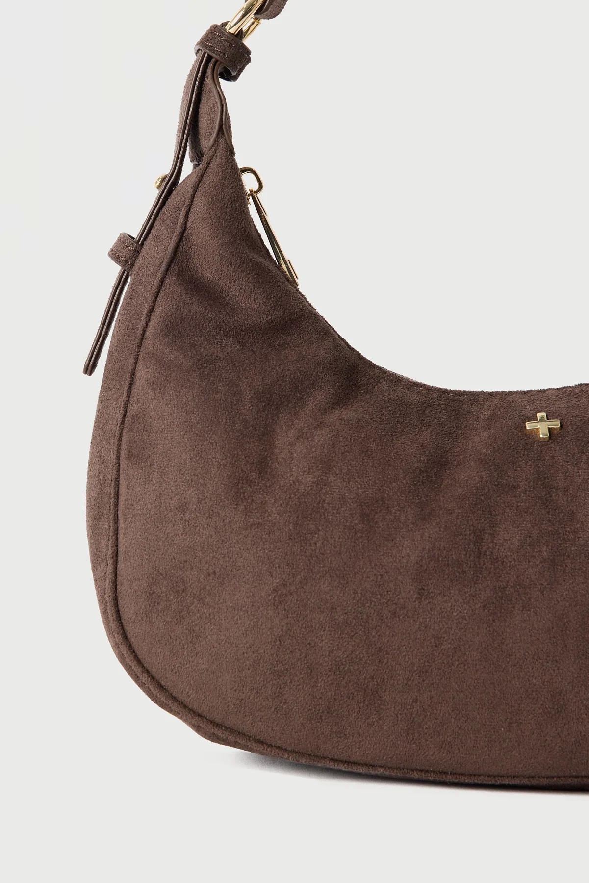 Peta + Jain Mamba Multi Ring Shoulder Bag CHOC SUEDE - Image 2