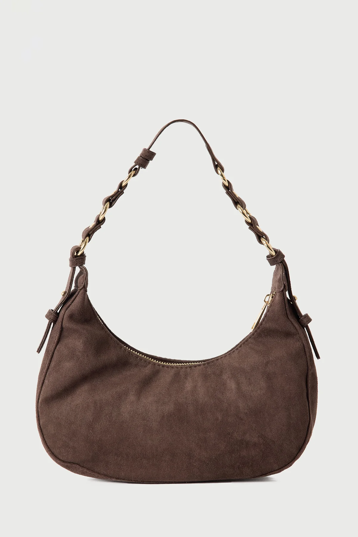 Peta + Jain Mamba Multi Ring Shoulder Bag CHOC SUEDE - Image 4