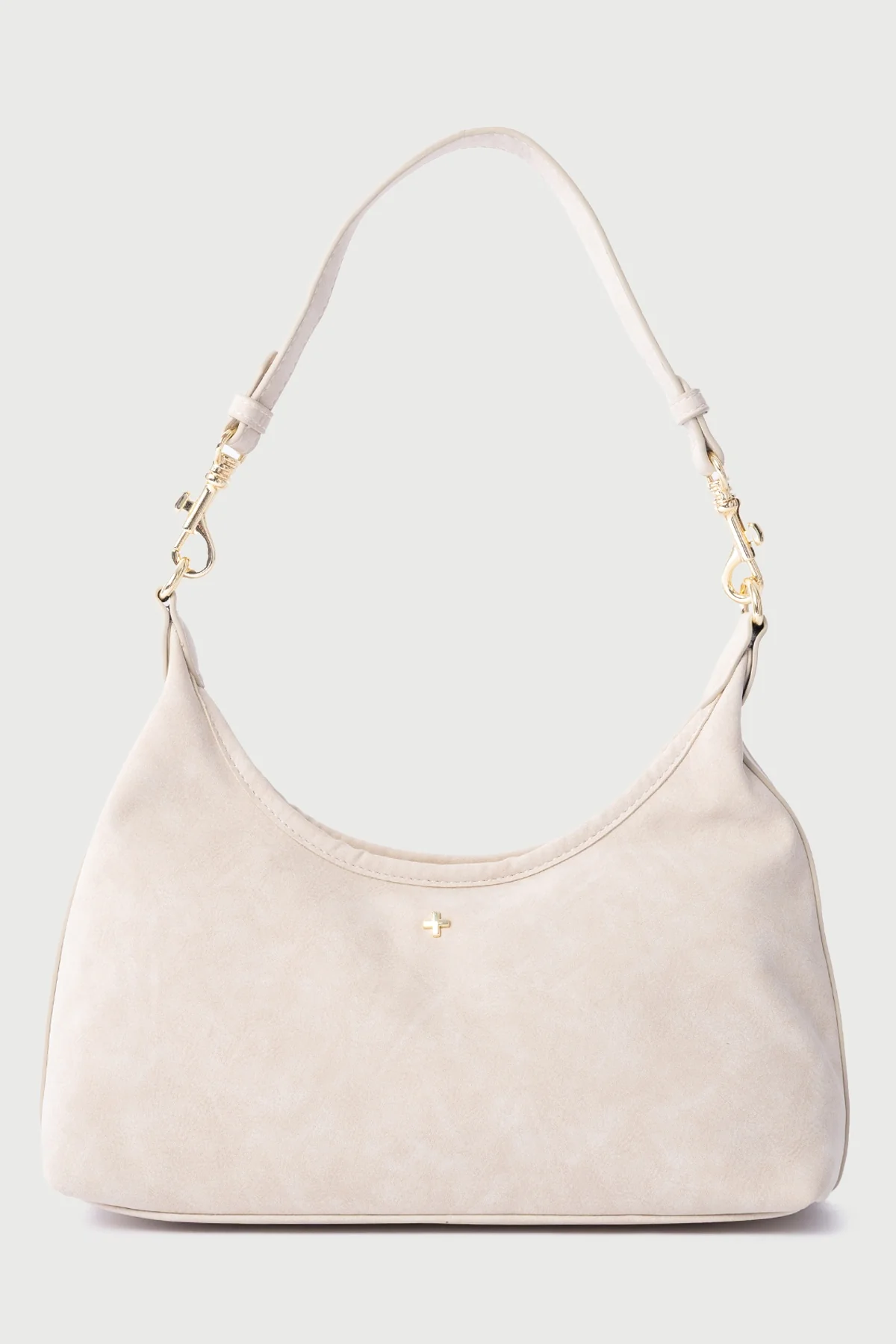 Peta + Jain Peach Shoulder Bag Beige Suede PU