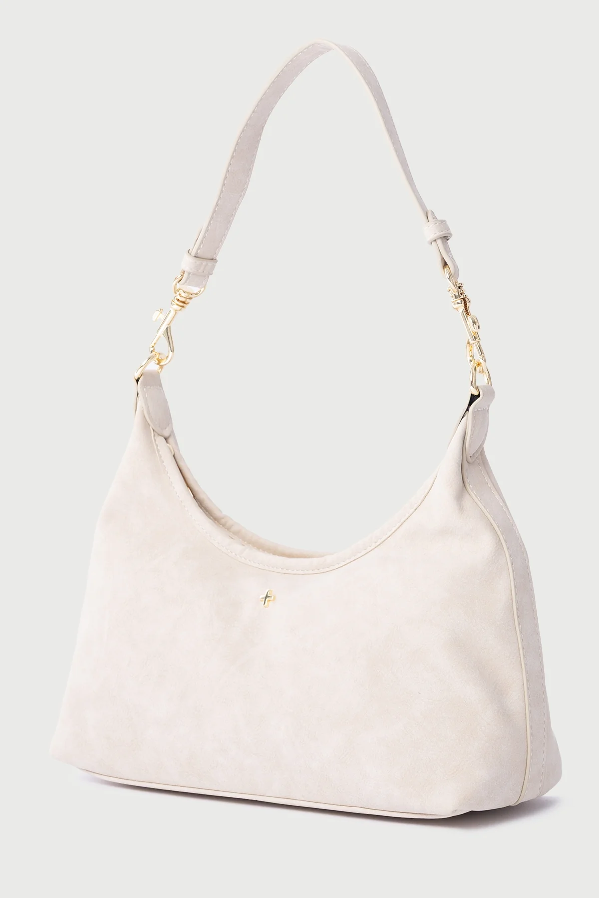 Peta + Jain Peach Shoulder Bag Beige Suede PU - Image 3