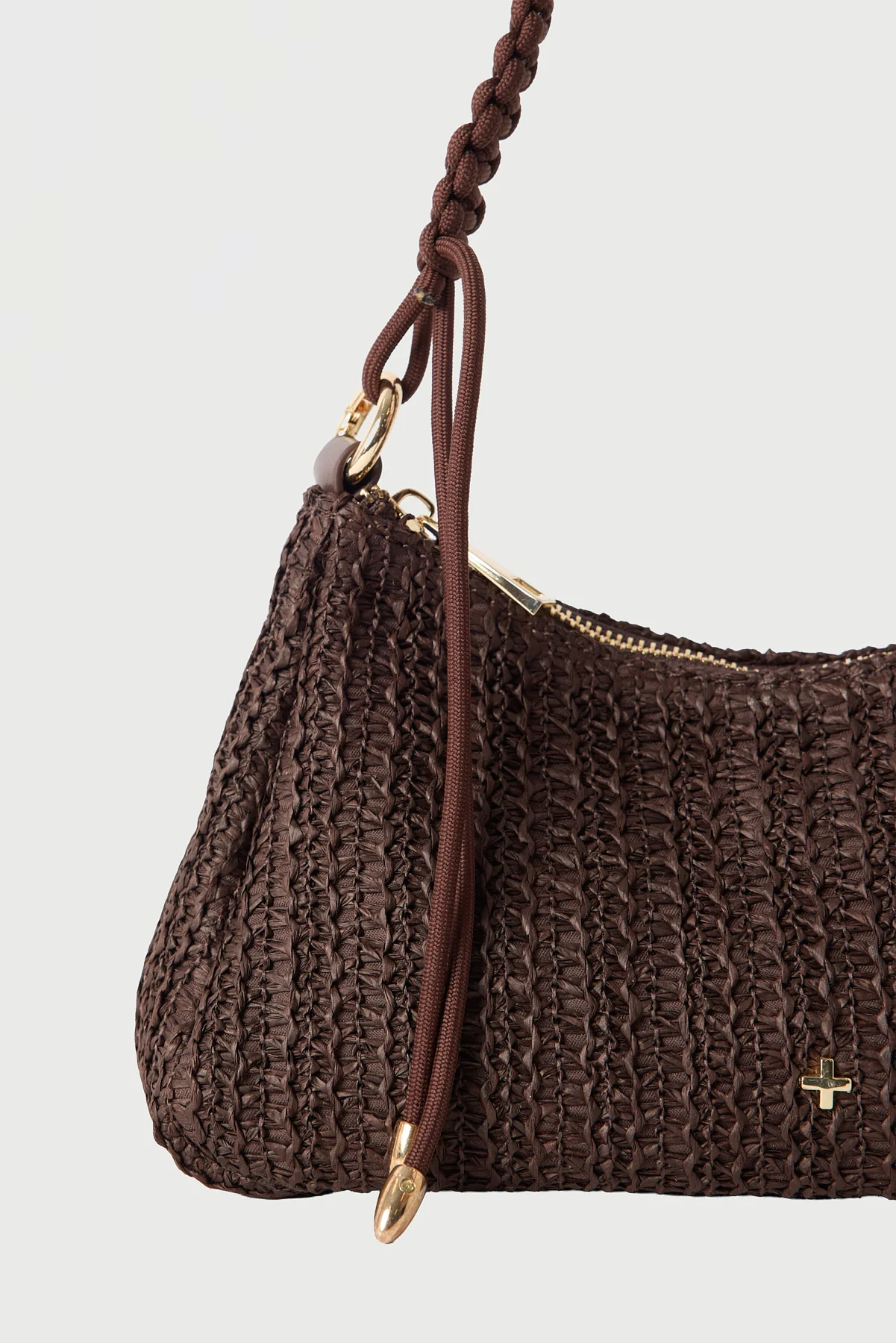 Peta + Jain Tulum Shoulder Bag CHOC RAFFIA - Image 2