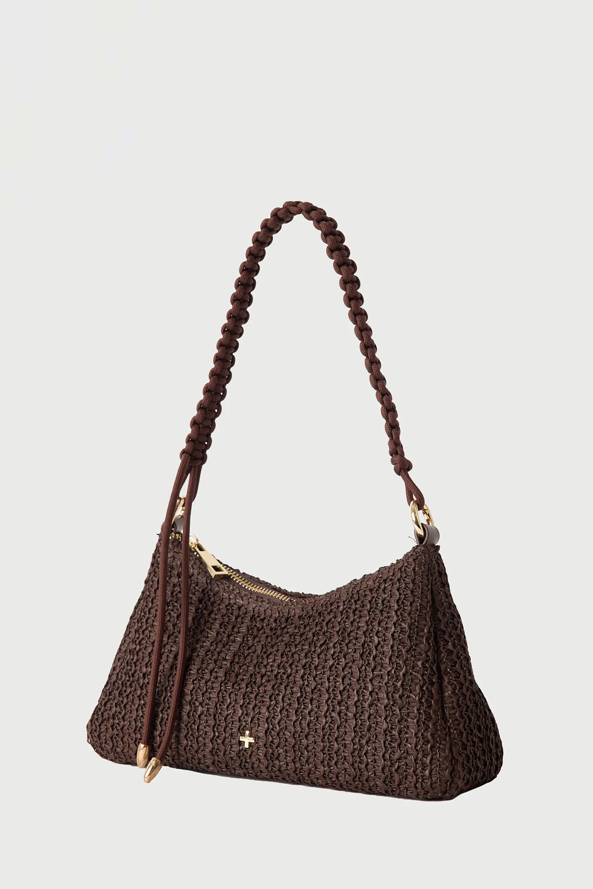 Peta + Jain Tulum Shoulder Bag CHOC RAFFIA - Image 3